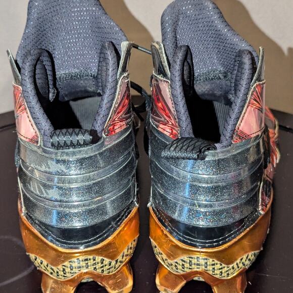 ADIDAS Cleats Mens 8 Freak X Kevlar Mid Black Orange TD Football Futbol Soccer - Picture 6 of 9